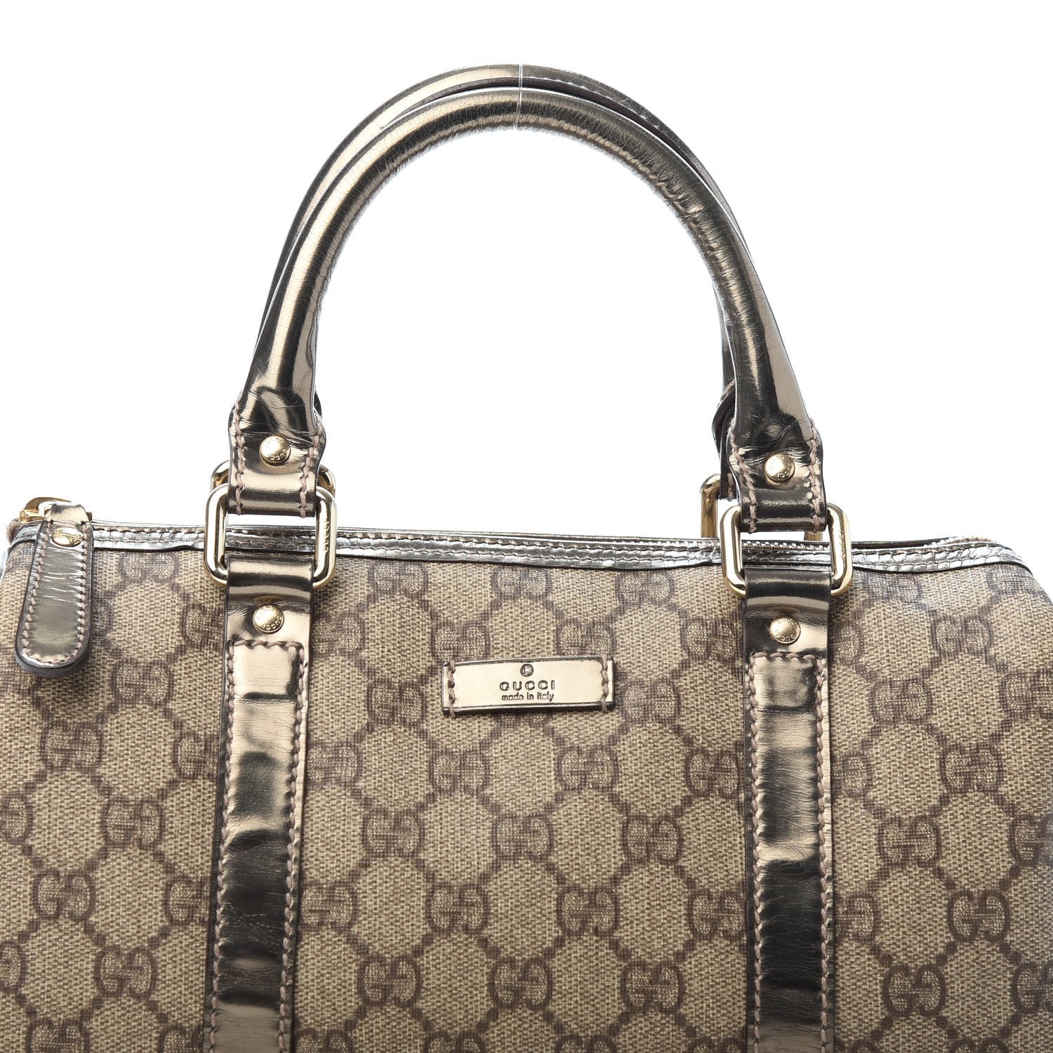 Gucci GG Plus Monogram Small Joy Boston Metallic 9 of 11