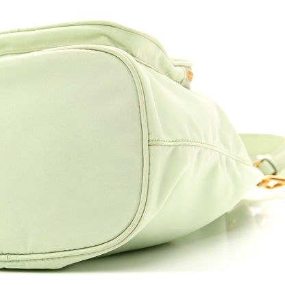 Prada Re-Nylon Saffiano Duet Bucket Crossbody Bag Acqua 10 of 10