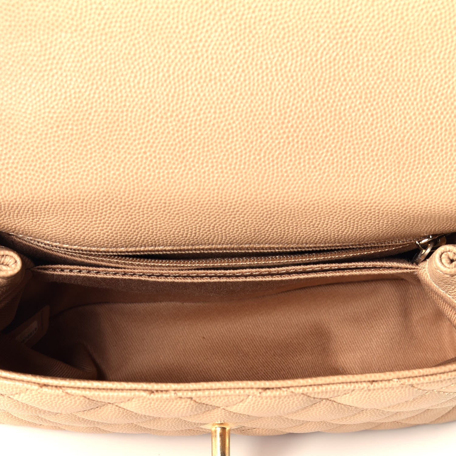 Chanel Caviar Lizard Embossed Quilted Mini Coco Handle Flap Beige 6 of 10