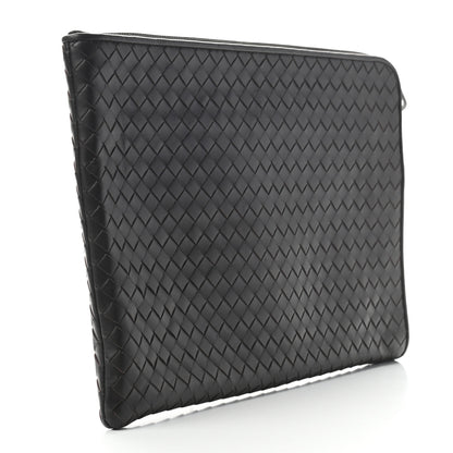 Bottega Veneta Nappa Intrecciato Flat Zip Pouch Black 3 of 7