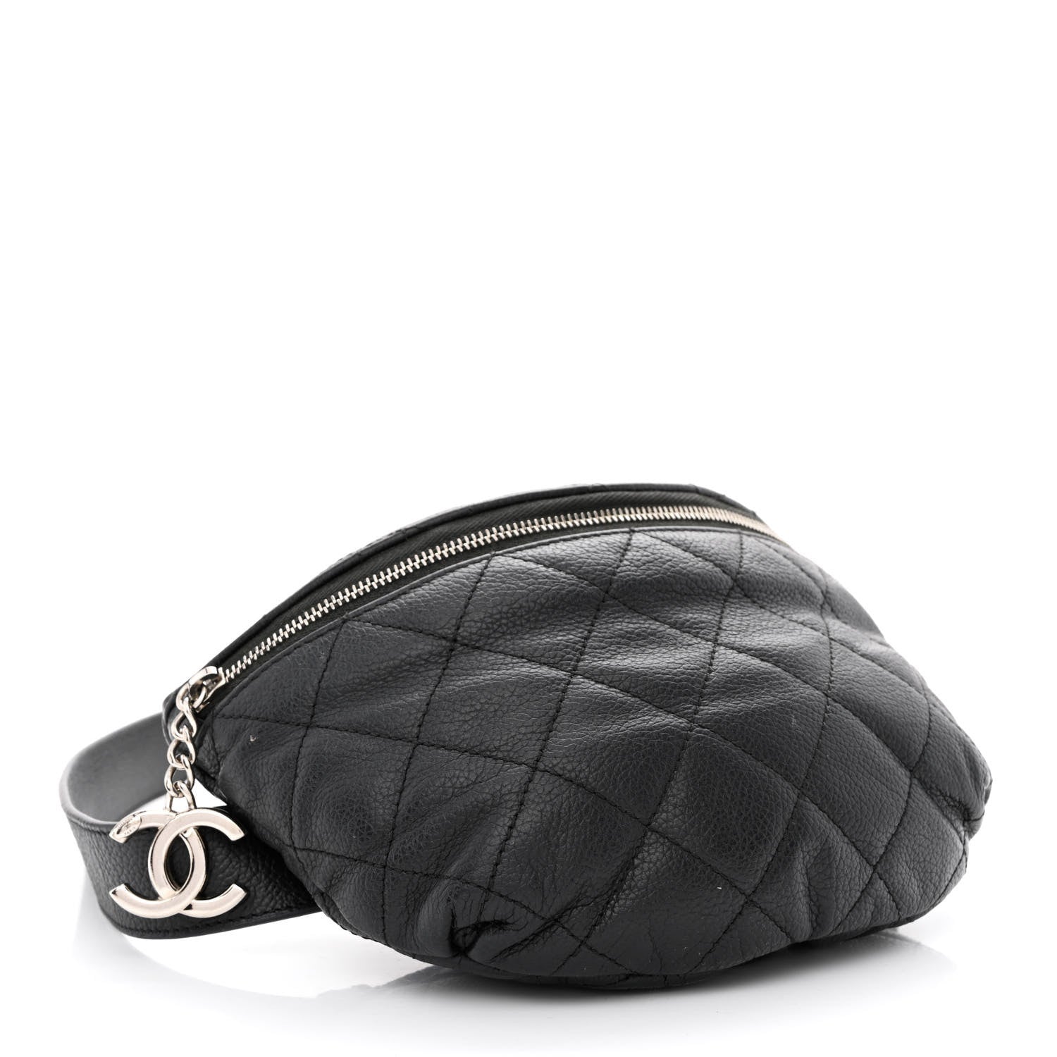 Chanel Grained Calfskin Quilted Waist Belt Bag Black 4 of 11