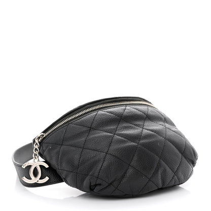Chanel Grained Calfskin Quilted Waist Belt Bag Black 4 of 11