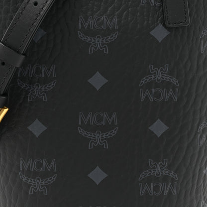 MCM Visetos Mini Aren Bucket Tote Black 7 of 10