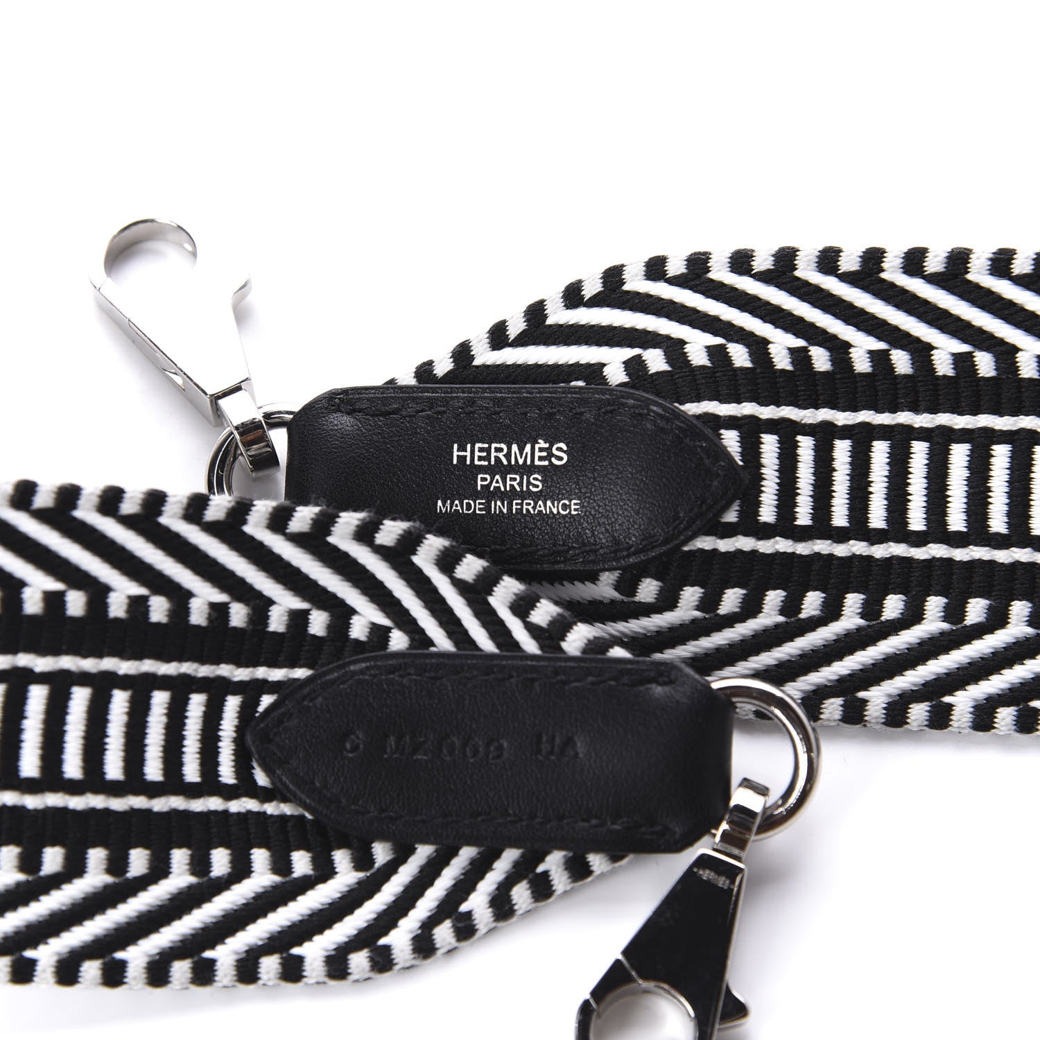 Hermes Toile Swift 50mm Sangle Cavale Shoulder Strap Black Ecru 4 of 4