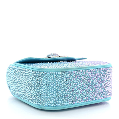 Versace Satin Crystal Studded Mini La Medusa Bag Blue 4 of 10