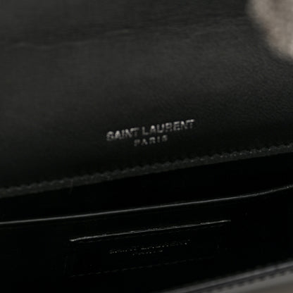 Saint Laurent Patent Cassandre Tassel Clutch Black 6 of 9