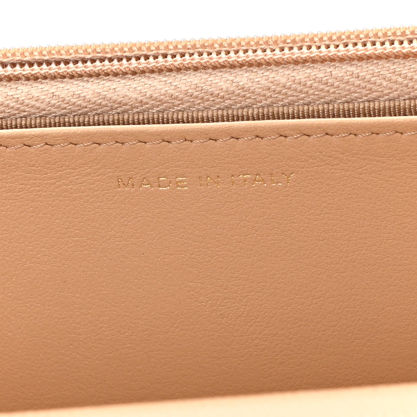 Caviar Quilted Wallet On Chain WOC Beige