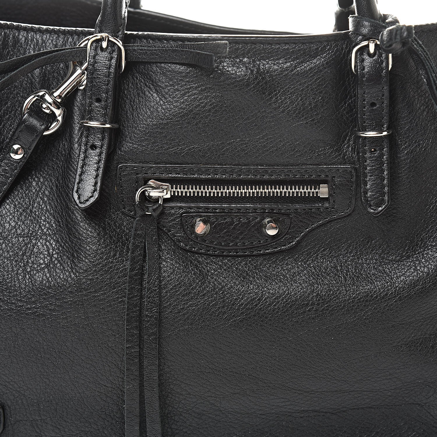 Balenciaga Veau Papier A6 Zip Around Tote Black 8 of 11
