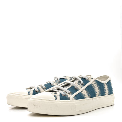 Christian Dior Cotton D-Stripes Walk'N'Dior Low Top Sneakers 42 Deep Ocean 4 of 8