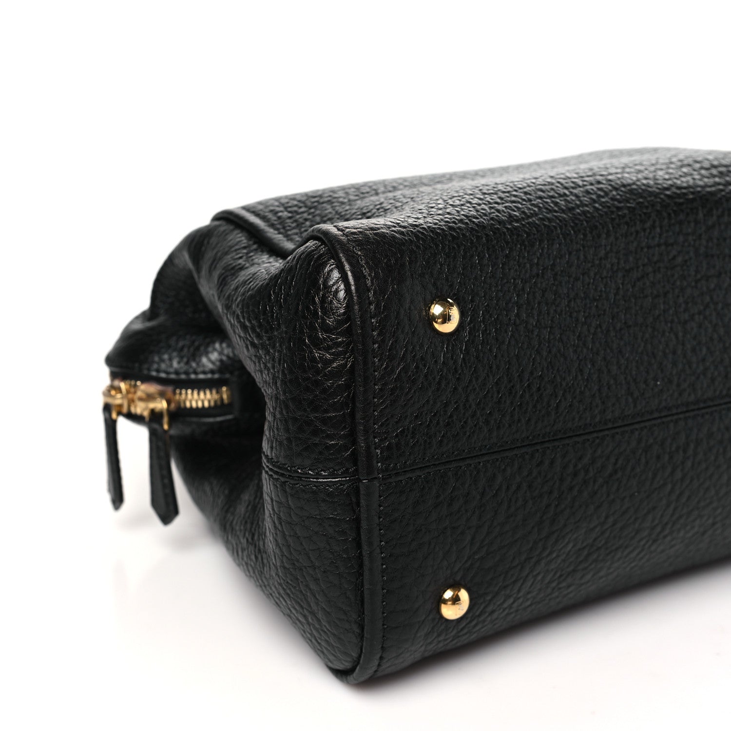 Fendi Pebbled Calfskin Small Chameleon Tote Black 9 of 11