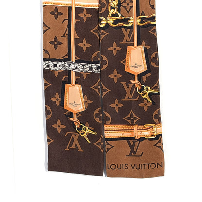 Louis Vuitton Silk Monogram Confidential Bandeau Brown 2 of 3