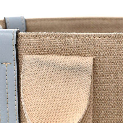 Chloe Cotton Calfskin Small Woody Ribbon Tote With Strap Light Blue 11 of 12