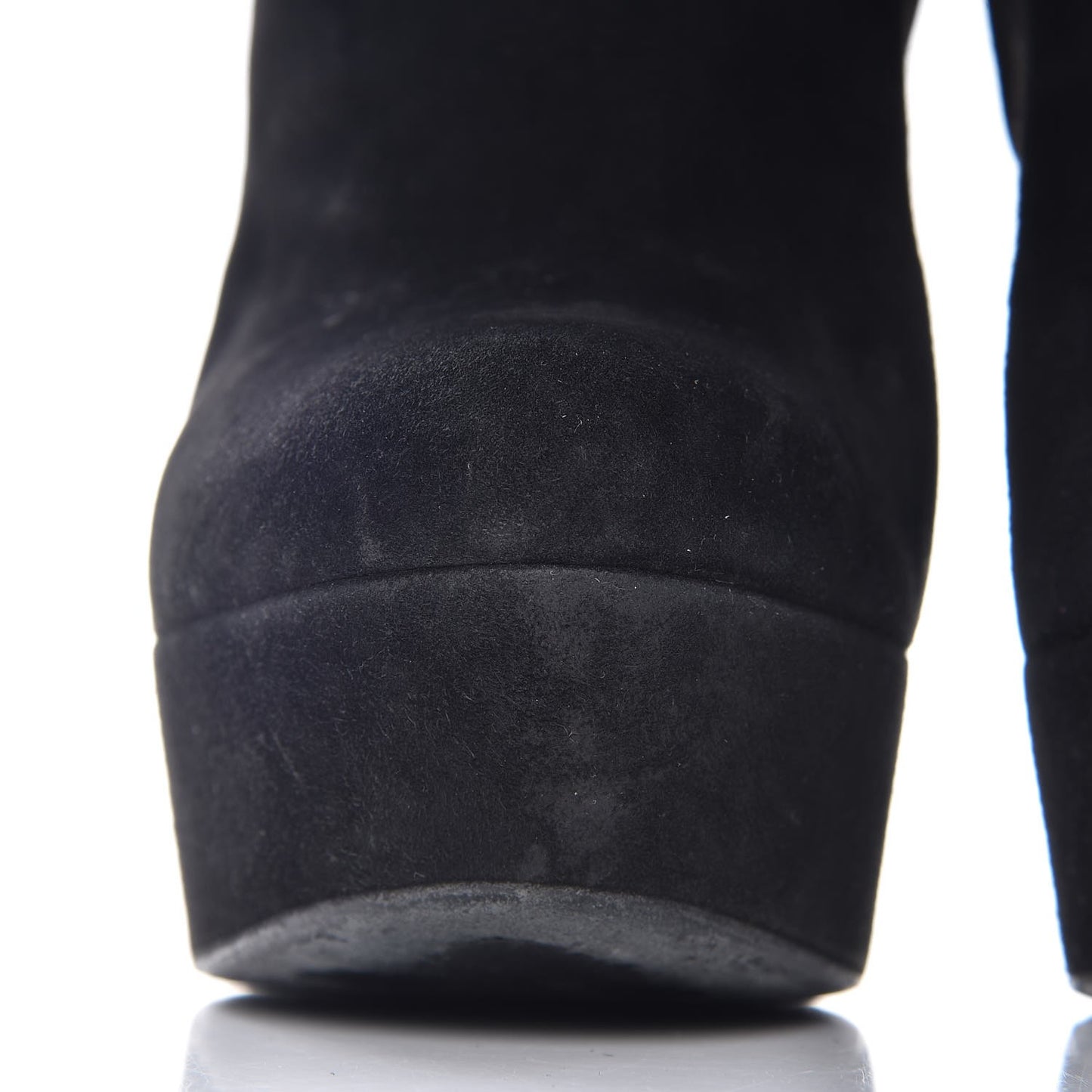Suede Corset Wedge Boots 37.5 Black