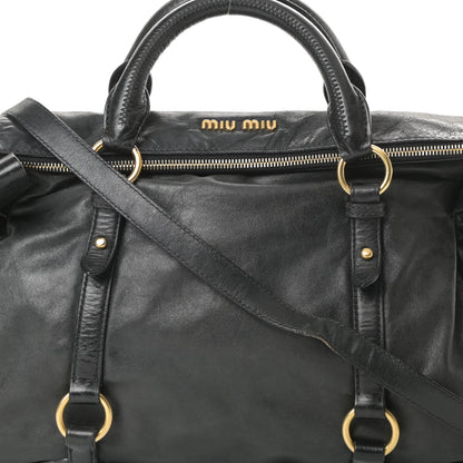 Miu Miu Soft Calfskin Small Bow Bag Black 7 of 16