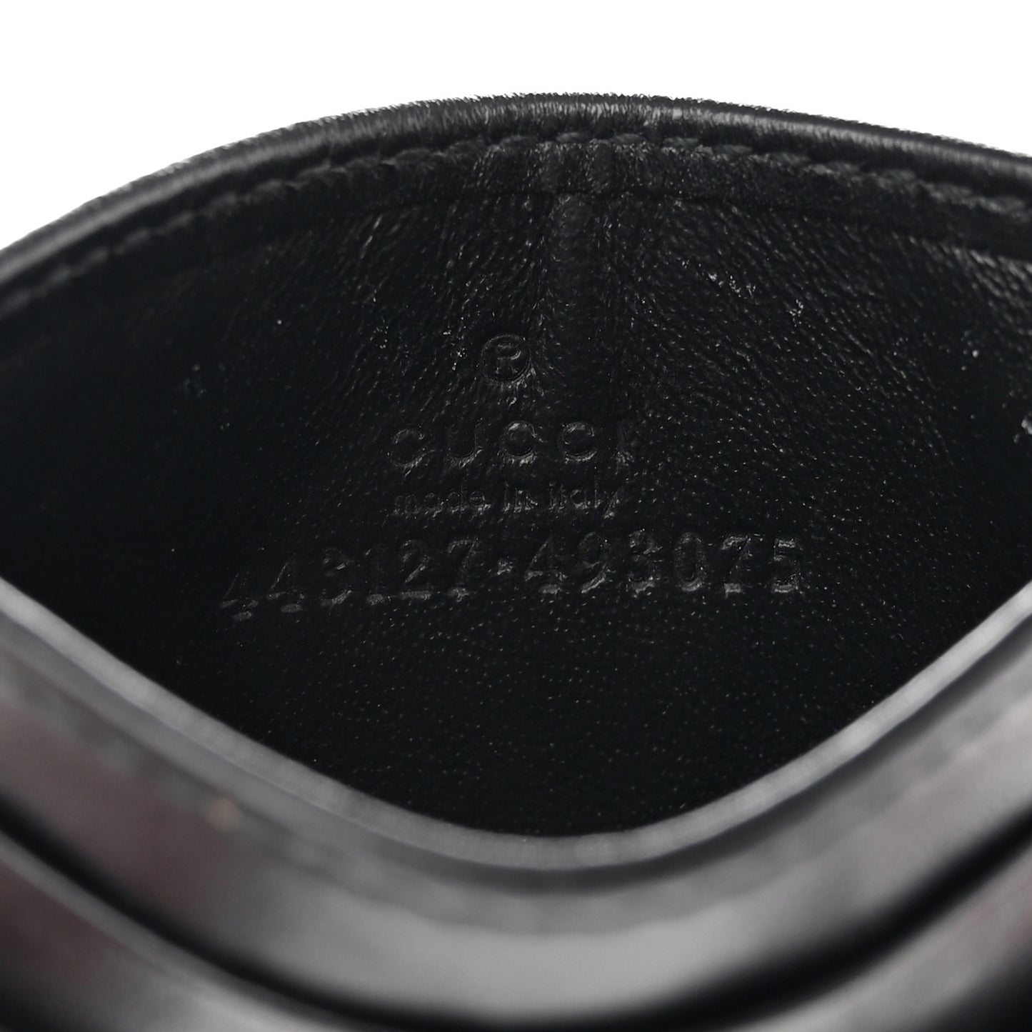 Calfskin Matelasse GG Marmont Card Holder Black