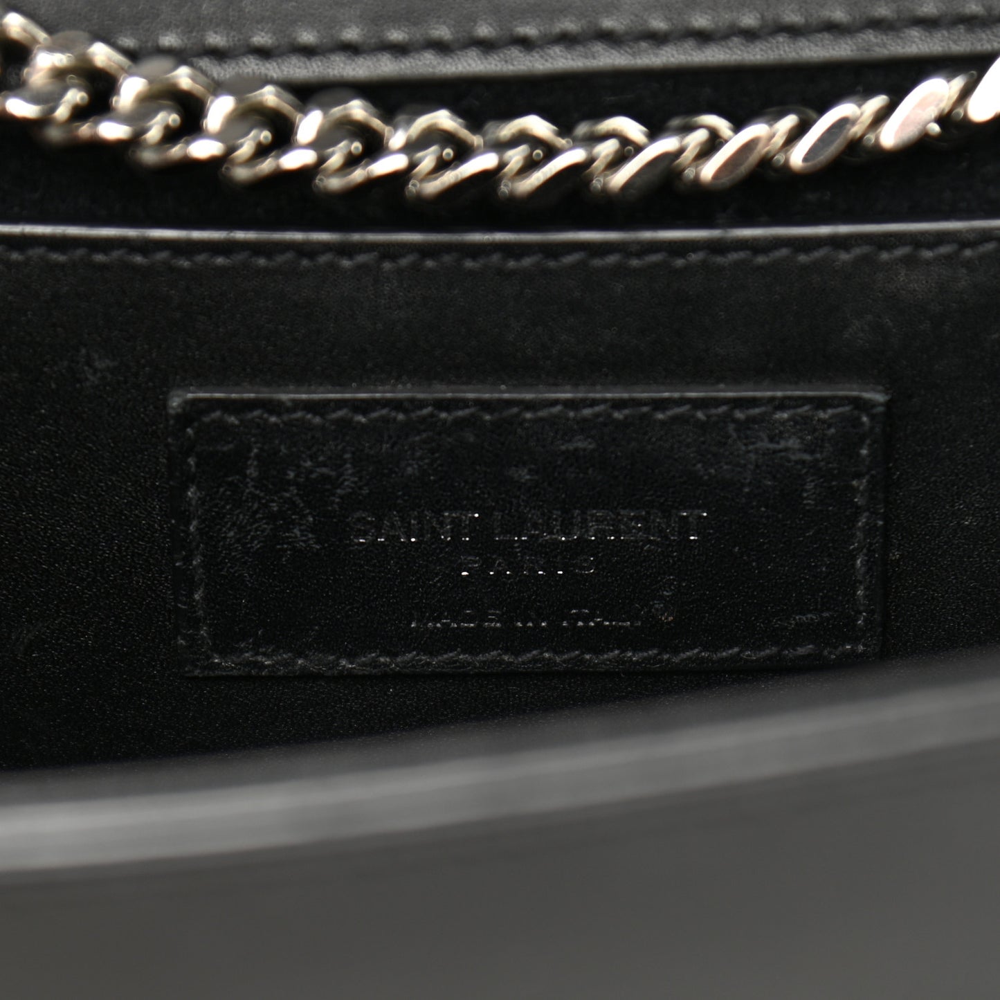 Smooth Calfskin Medium Classic Monogram Kate Tassel Satchel Black