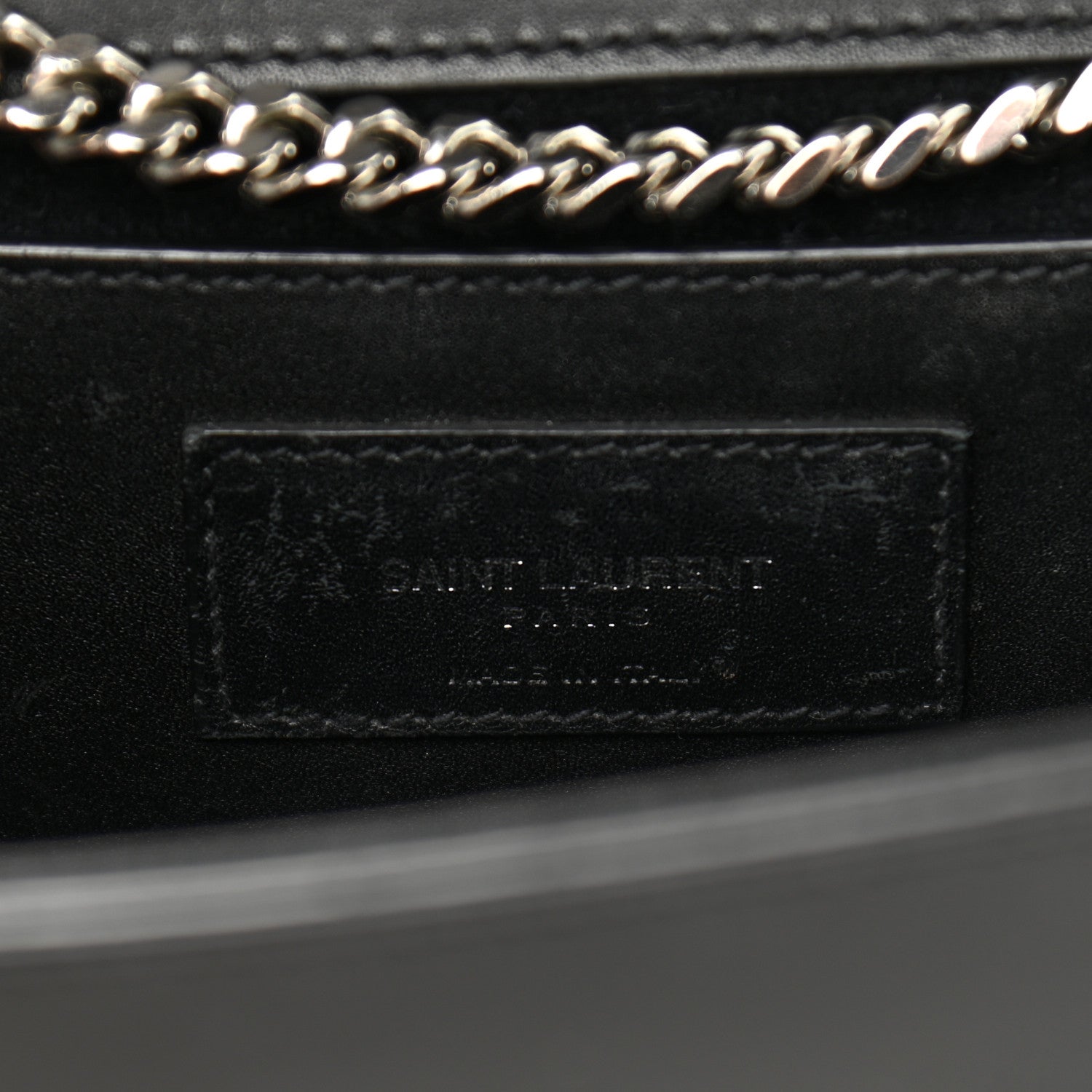 Saint Laurent Smooth Calfskin Medium Classic Monogram Kate Tassel Satchel Black 6 of 12
