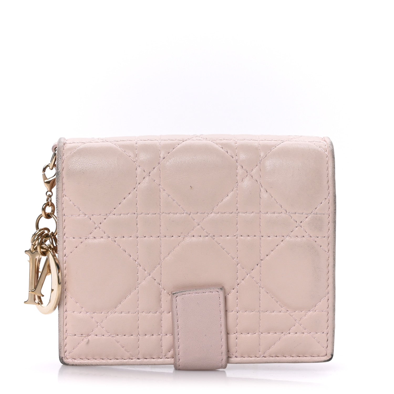 Christian Dior Lambskin Cannage Lady Dior Eden Wallet Light Pink 1 of 9