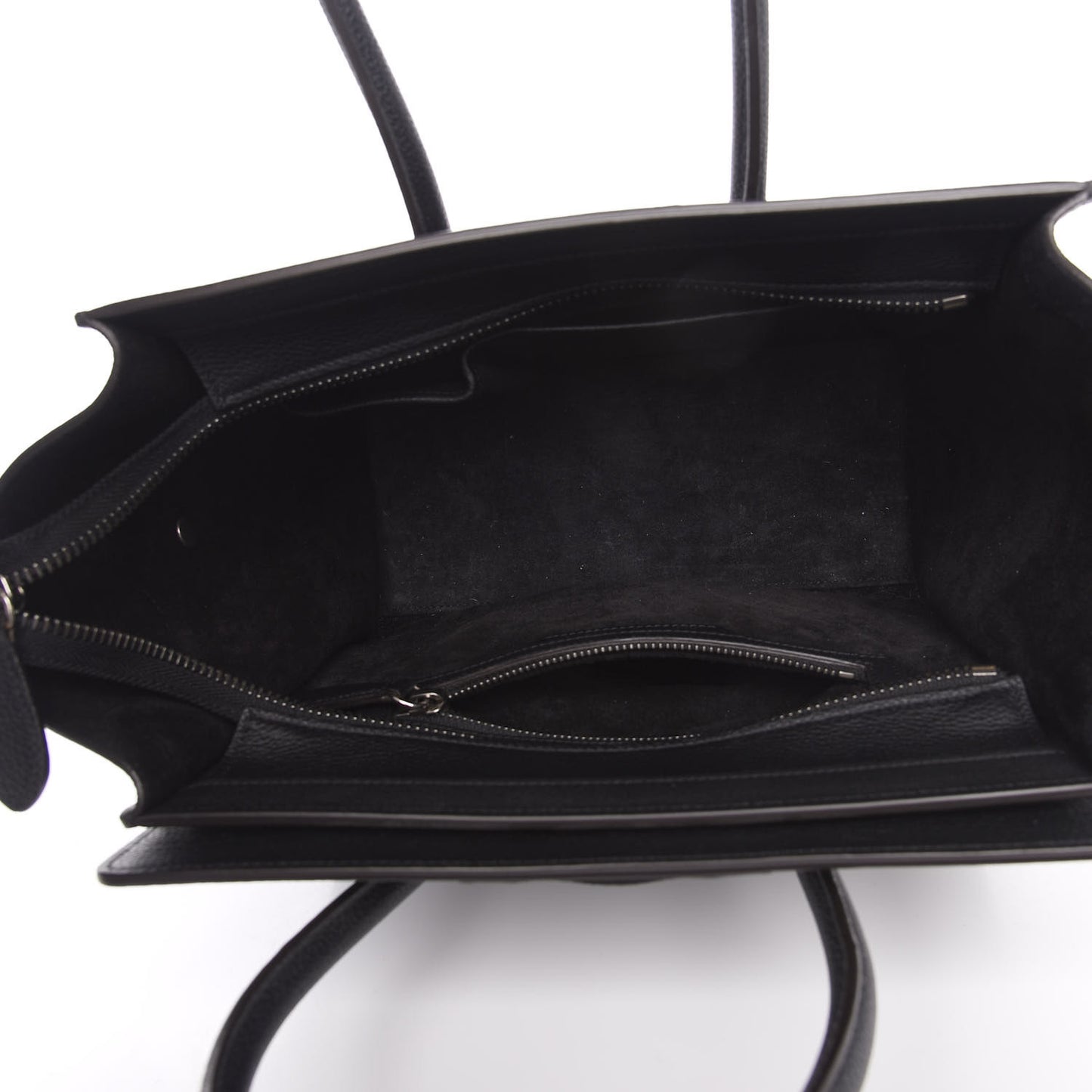 Drummed Calfskin Micro Luggage Black