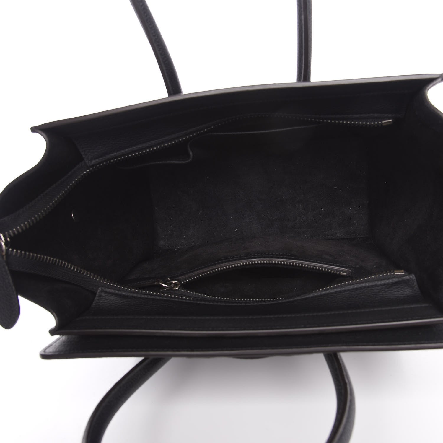 Celine Drummed Calfskin Micro Luggage Black 4 of 10