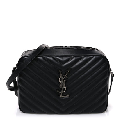 Saint Laurent Calfskin Matelasse Monogram Lou Camera Bag Black 1 of 11