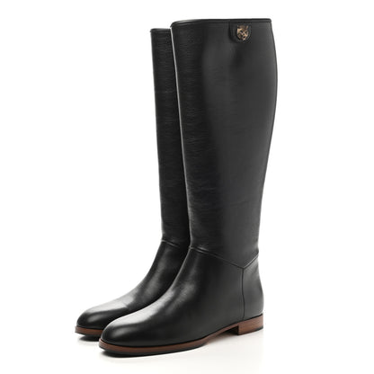 Gucci Calfskin Piuma Lux Energy High Boots 35.5 Black 3 of 9