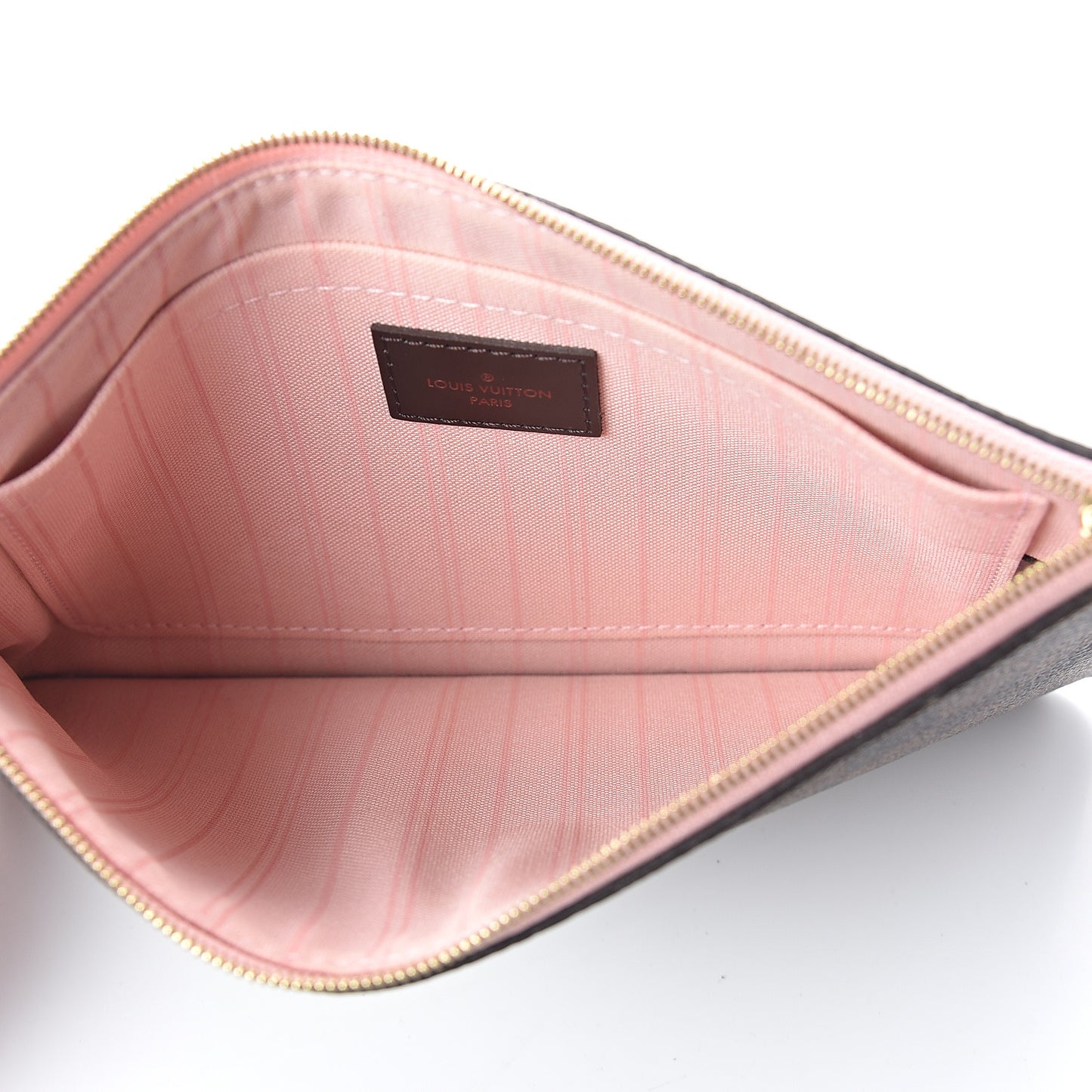 Damier Ebene Neverfull MM GM Pochette Rose Ballerine