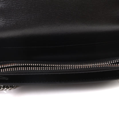 Saint Laurent Calfskin Monogram Sunset Chain Wallet Black 6 of 8