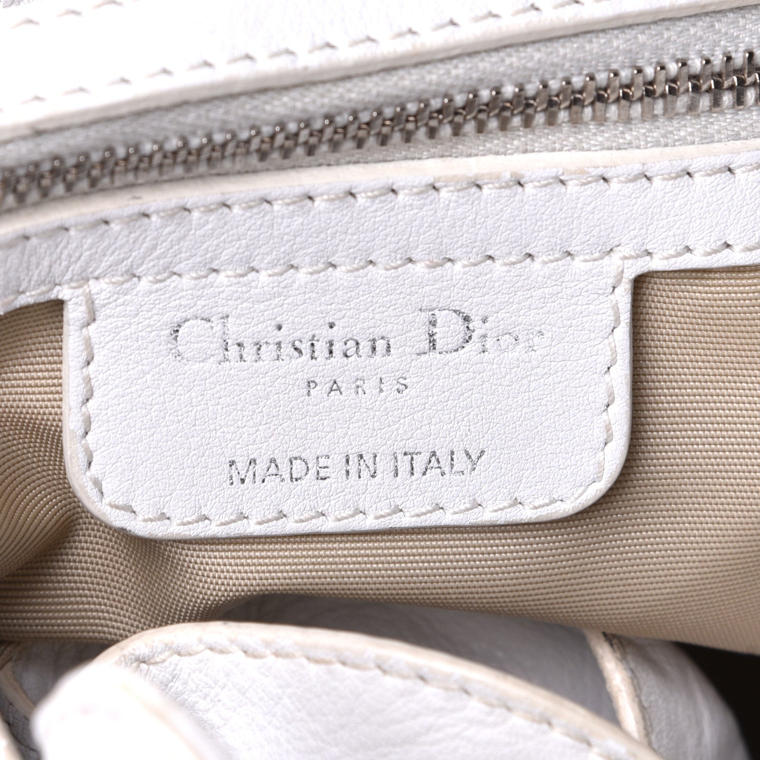 Christian Dior Lambskin Medium Le Trente Tote White 5 of 11