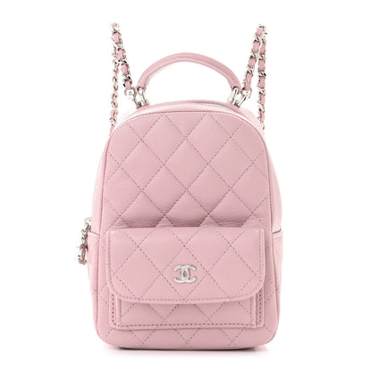 Chanel Caviar Quilted CC Mini Classic Backpack Light Pink 1 of 11