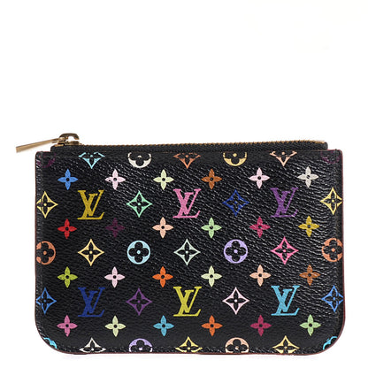 Louis Vuitton Monogram Multicolor Key Pouch Black Grenade 1 of 7