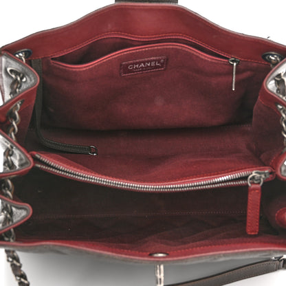 Chanel Caviar Quilted Large CC Accordion Shopping Bag Brown 5 of 15