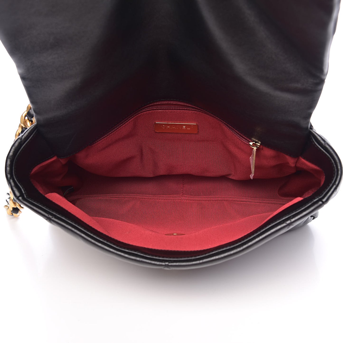 Lambskin Quilted Large 19 Flap Black