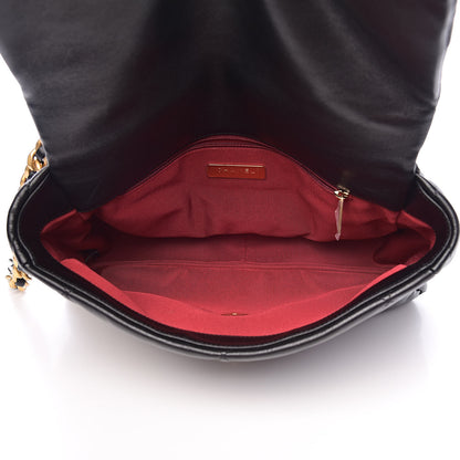 Chanel Lambskin Quilted Large 19 Flap Black 5 of 13