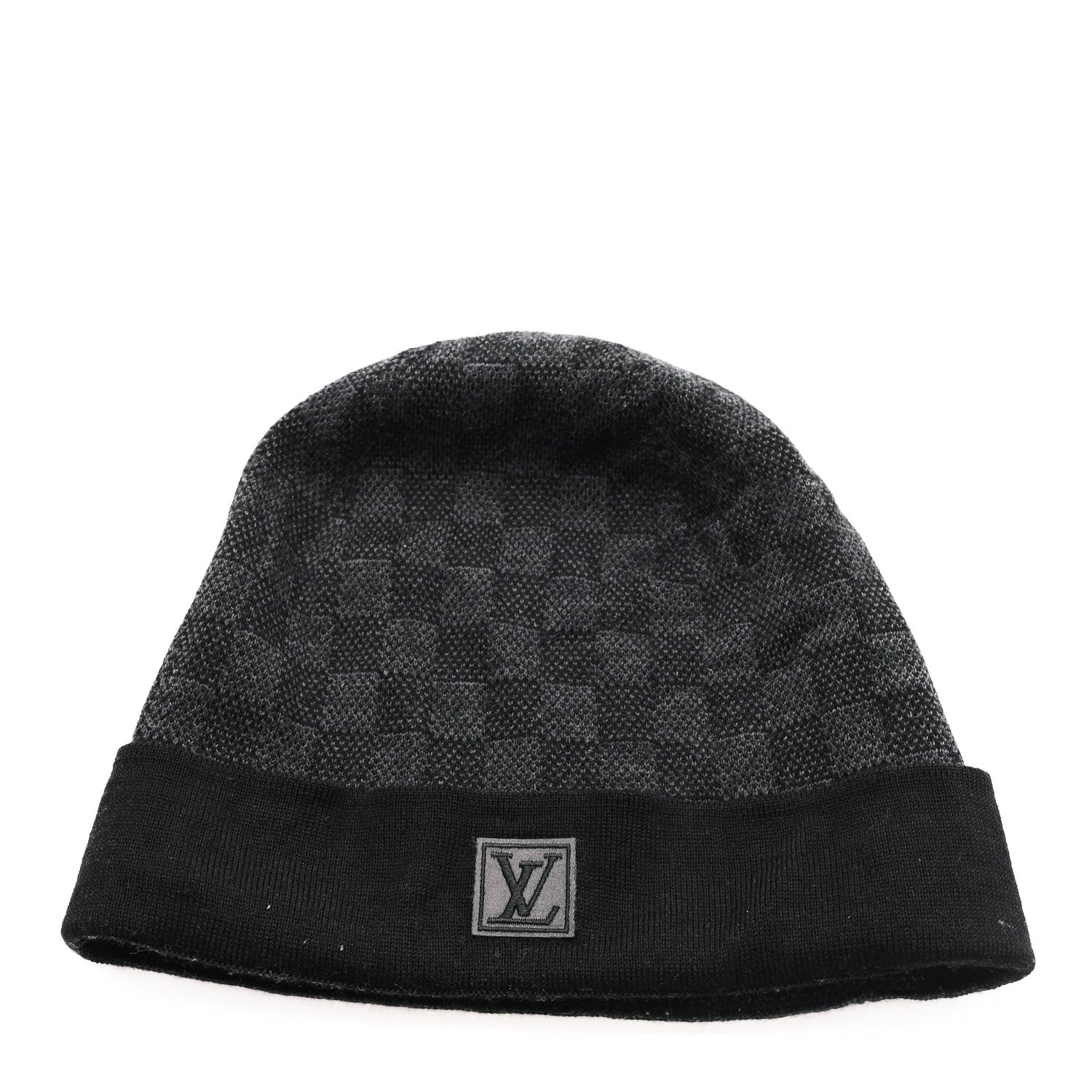 Louis Vuitton Wool Bonnet Petit Damier Graphite Beanie Hat 1 of 6