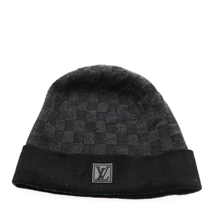 Louis Vuitton Wool Bonnet Petit Damier Graphite Beanie Hat 1 of 6
