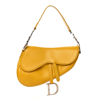 Christian Dior Grained Calfskin Saddle Bag Dark Yellow 1 of 12