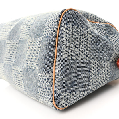 Louis Vuitton Damier Denim 3D Speedy Bandouliere 25 Bleu 9 of 10