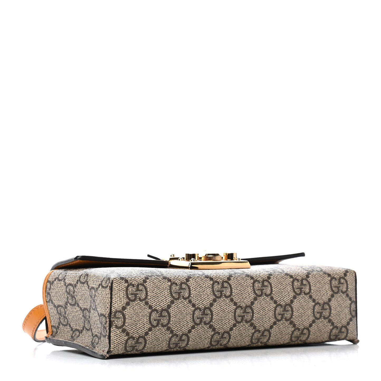 GG Supreme Monogram New Sakai Calfskin Mini Padlock Top Handle Shoulder Bag Beige Ebony Mystic White Sun Oil
