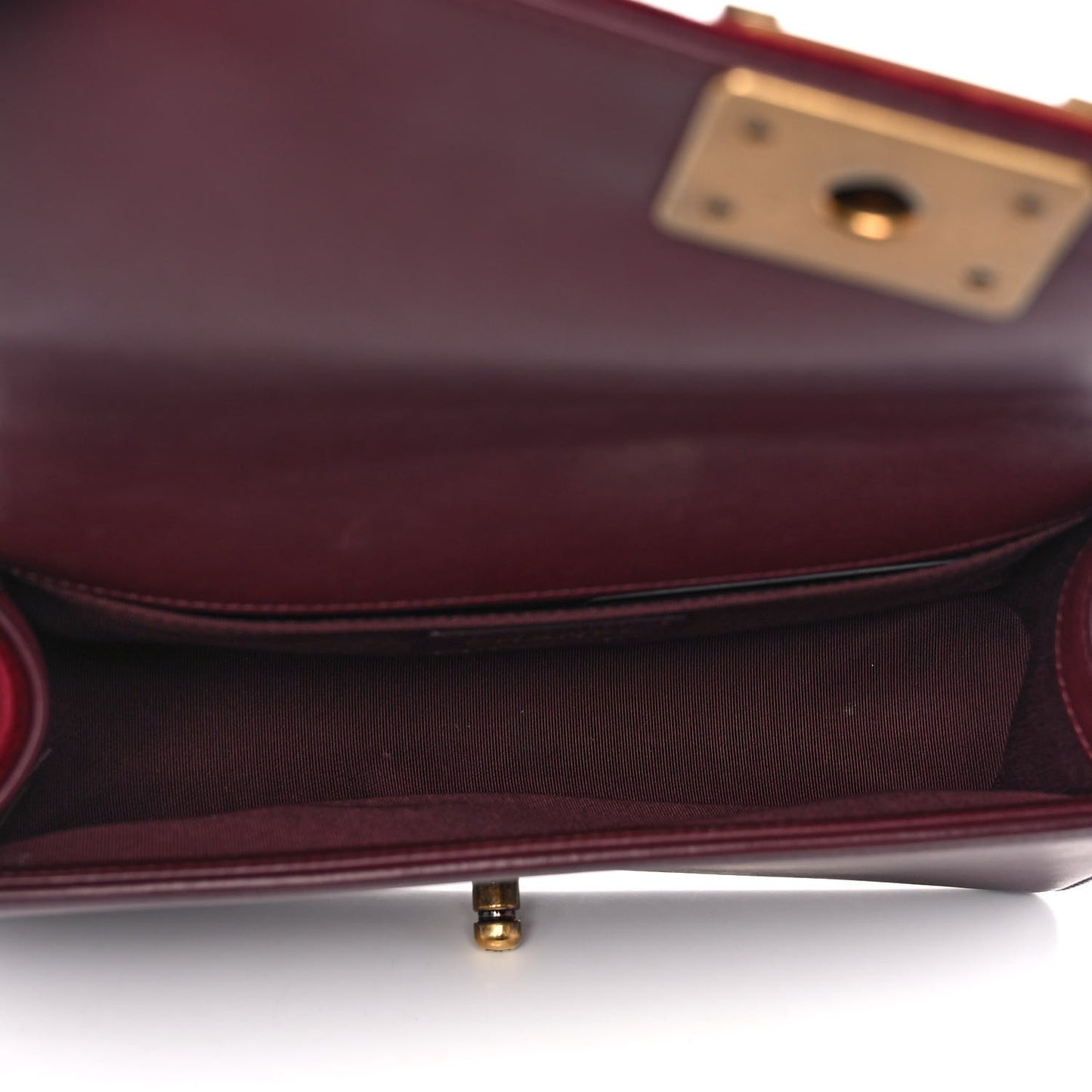 Velvet Chevron Quilted Medium Boy Flap Burgundy