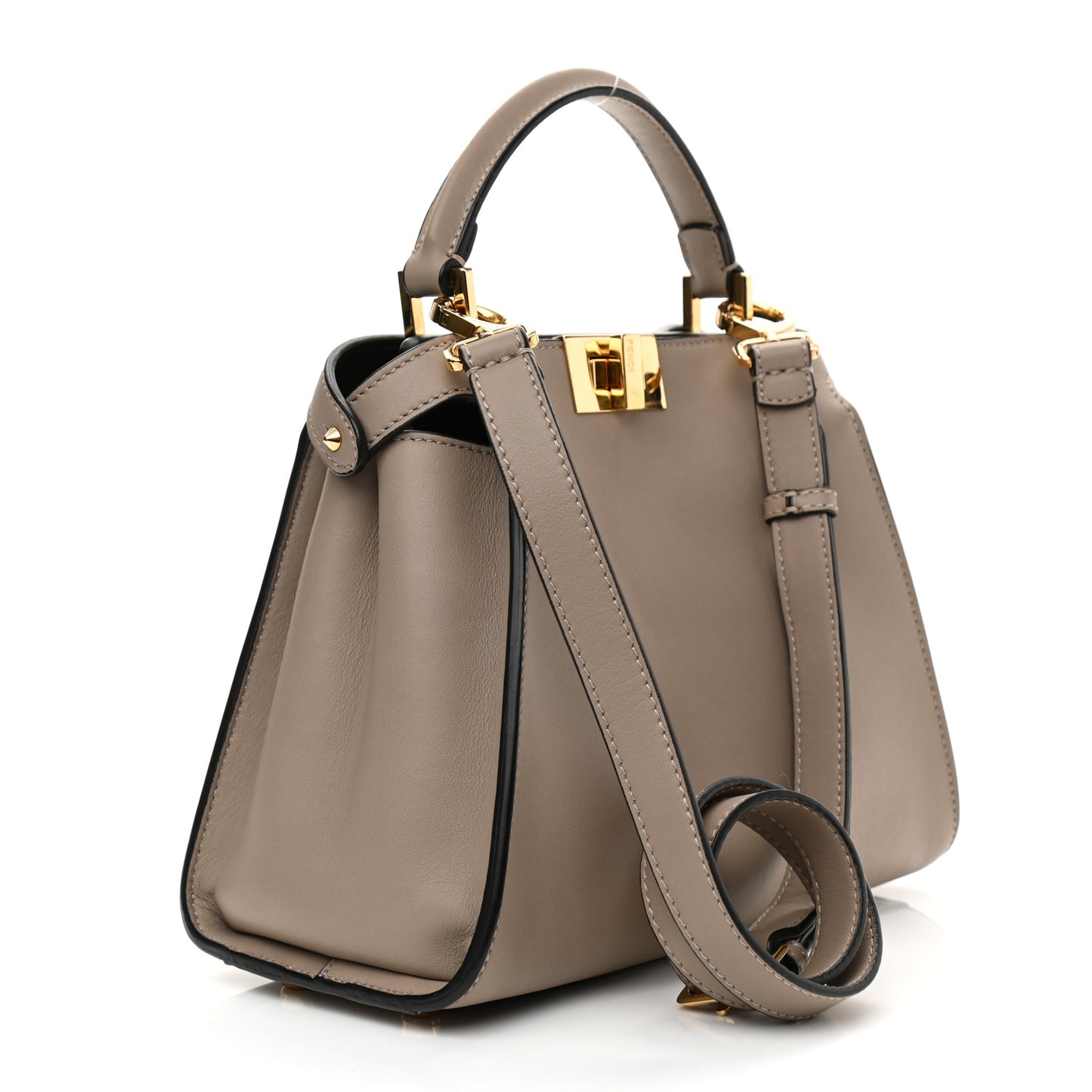 Vitello Tahiti Burro Medium Peekaboo Iconic Essentially Satchel Tortora Black