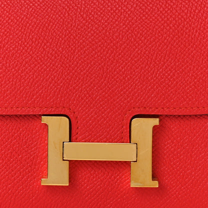 Hermes Epsom Constance Short Wallet Rouge Tomate 10 of 10