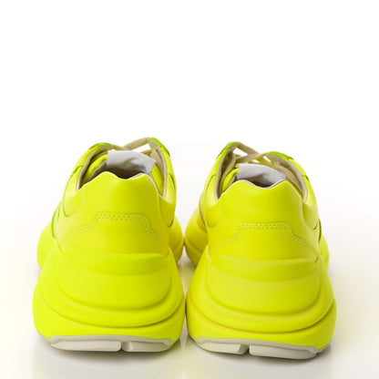 Gucci Calfskin Womens Rhyton Sneakers 38.5 Fluo Yellow 5 of 14