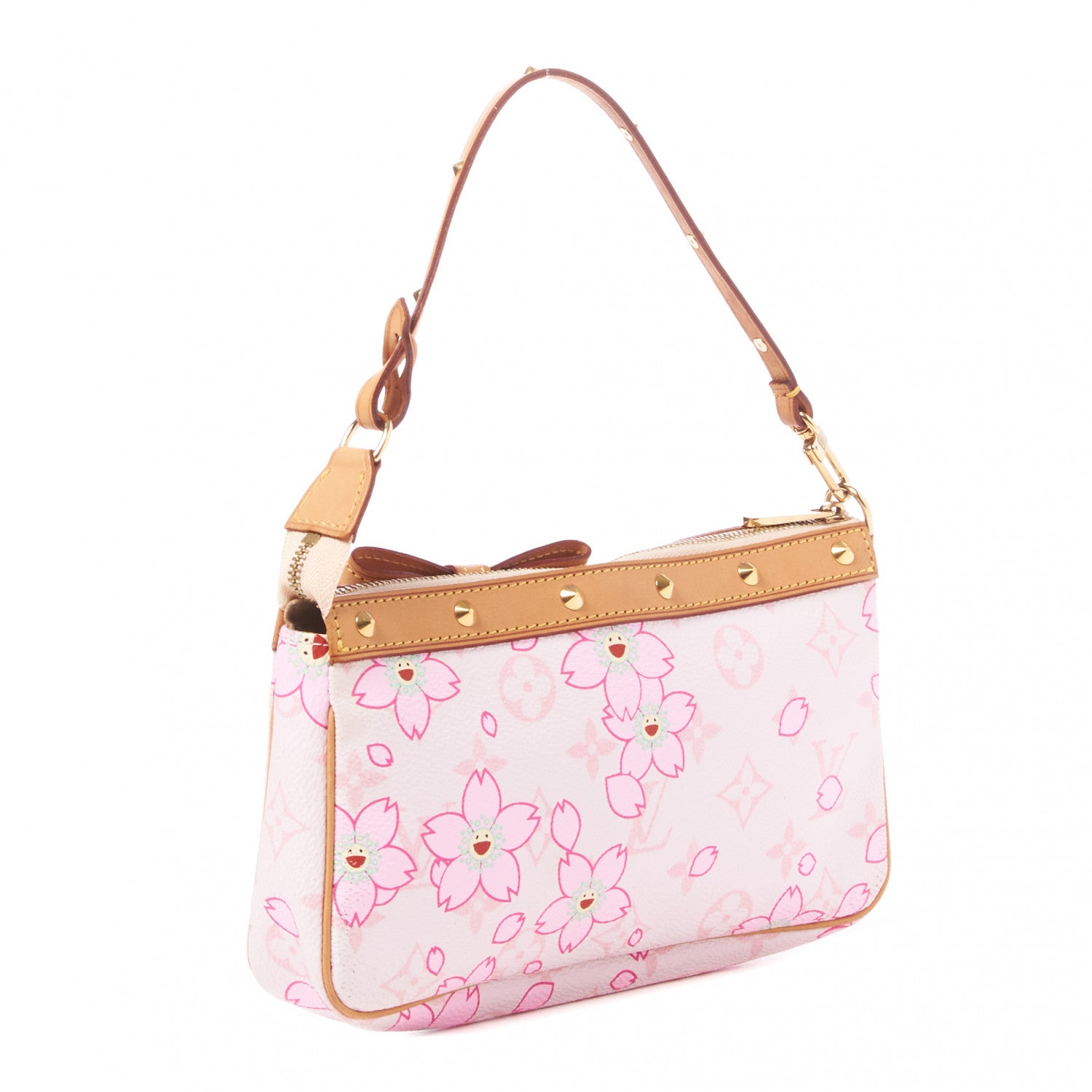 Louis Vuitton Monogram Cherry Blossom Pochette Accessories Pink 2 of 7