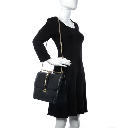 Valentino Garavani Vitello Extra Large Glam Lock Rockstud Flap Black 2 of 12