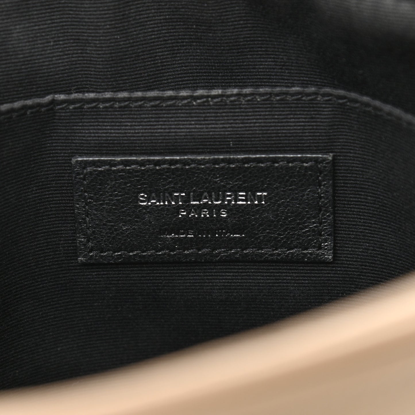 Lambskin Monogram Small Lou Camera Bag Dark Beige