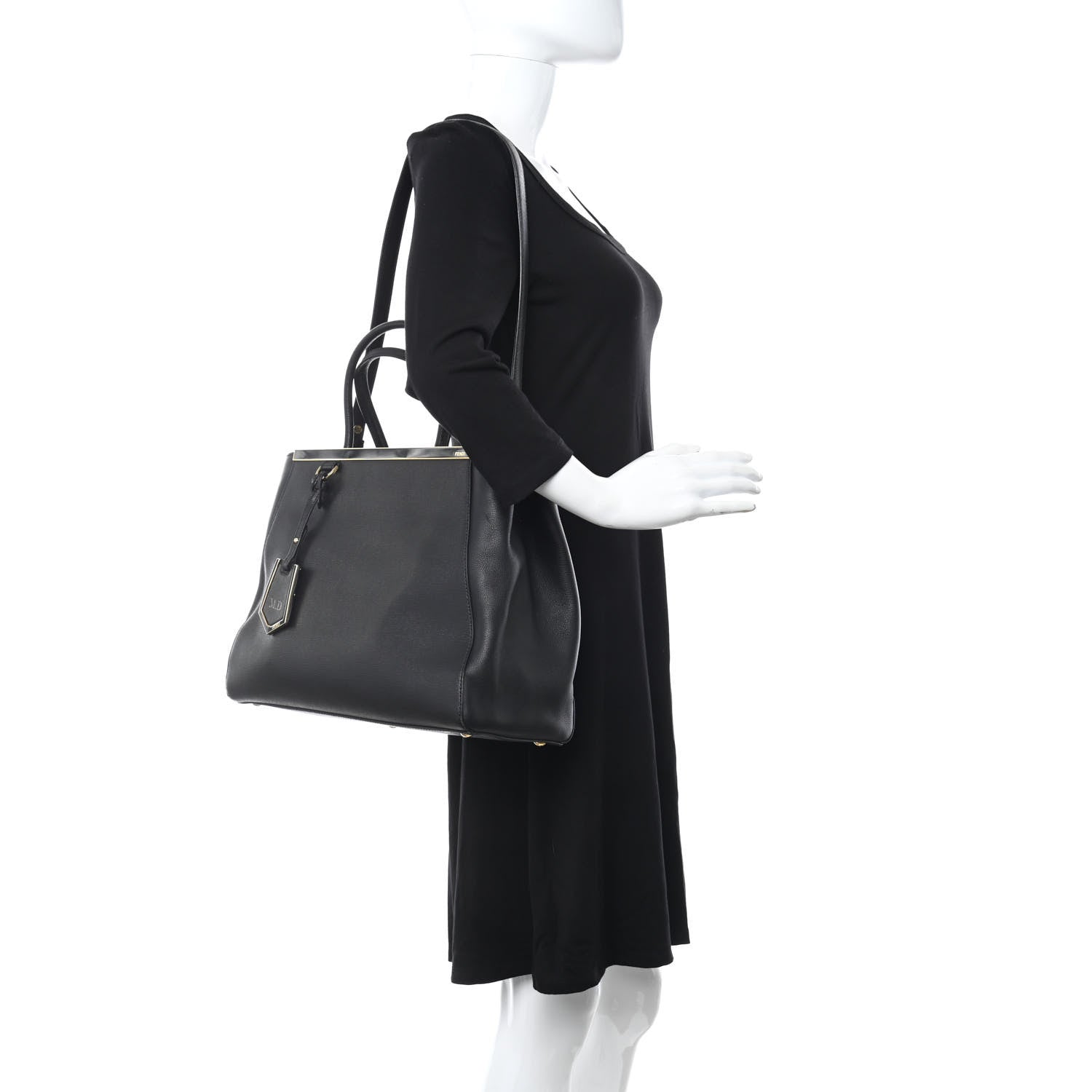 Fendi Vitello Elite Regular 2Jours Tote Black 2 of 10