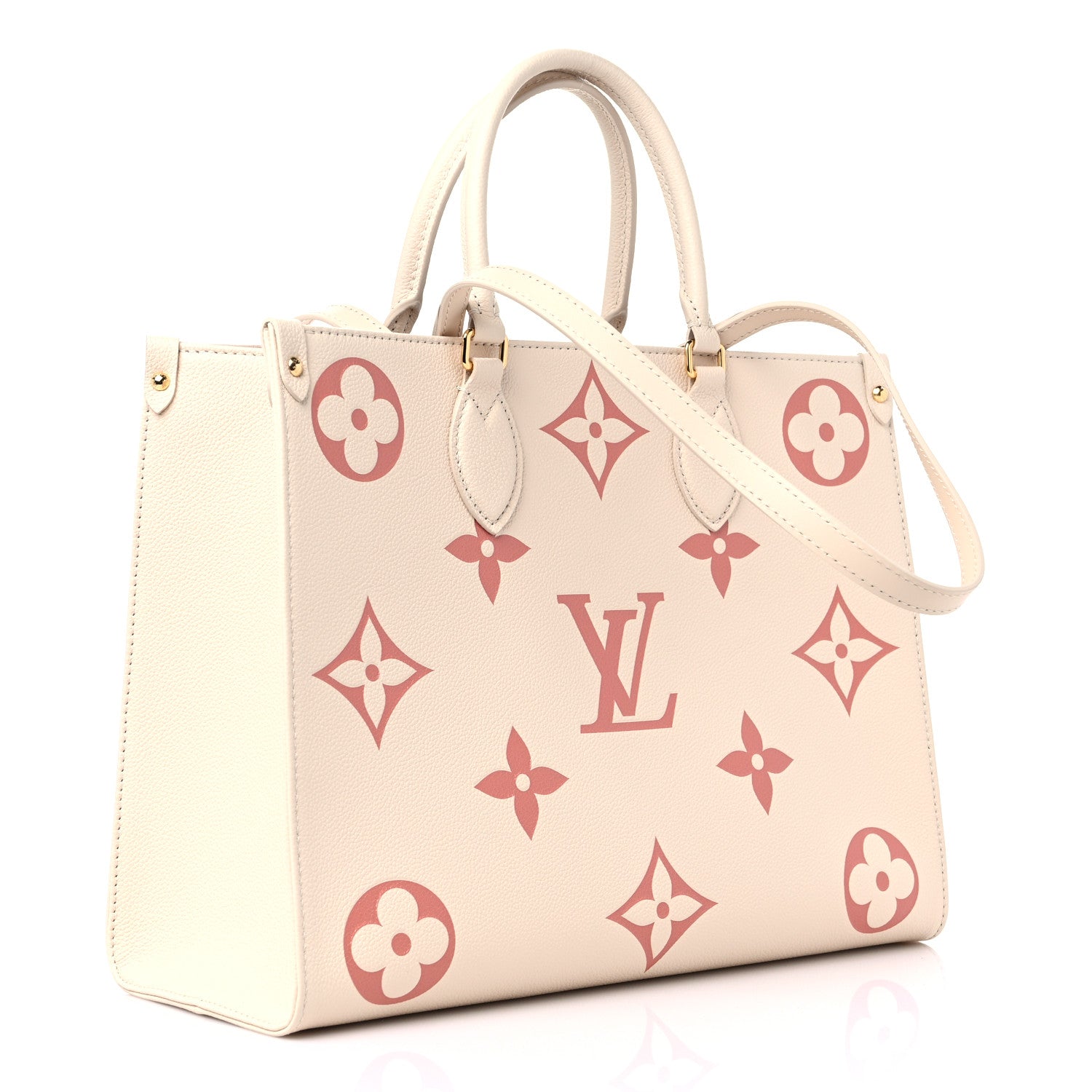 Louis Vuitton Empreinte Monogram Giant Onthego MM Creme Rose Trianon 3 of 9
