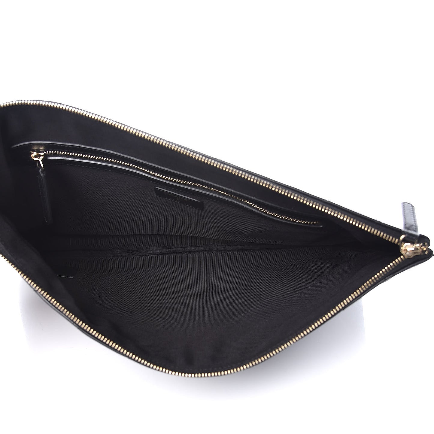Lambskin Quilted Large Cosmetic Case Black