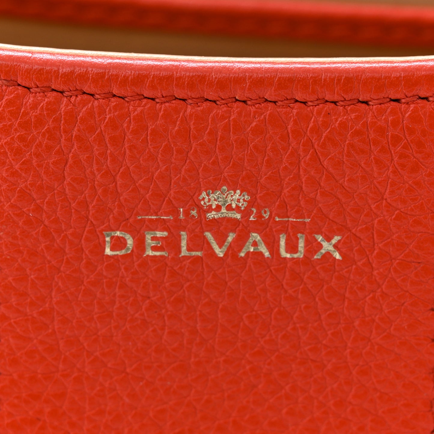 Grained Calfskin Mini Brillant Satchel Red